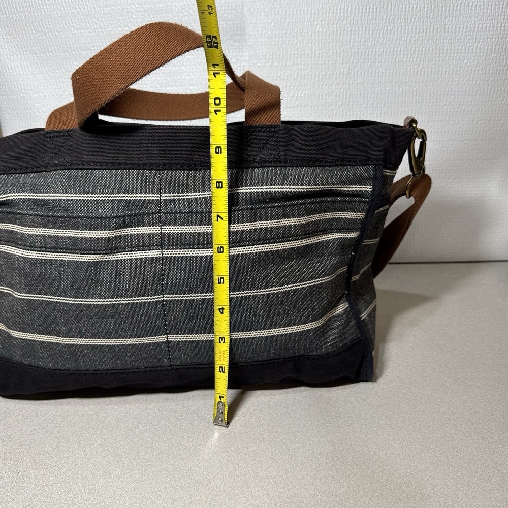 Fossil Travel Crossbody Bag Purse Satchel, Pockets, Black Gray Brown Straps - Picture 14 of 15